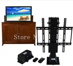 Electric automatic TV Lift shelves with Remote Control for hotel home bed furniture suitable for 25-50 inch plasma tv bracket