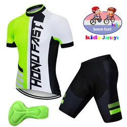 2026 Kids Cycling Jersey Sets Short Sleeve Jerseys Kid's Bike Shorts Outdoor Road Boys MTB Cycling Clothing Cycling Kit