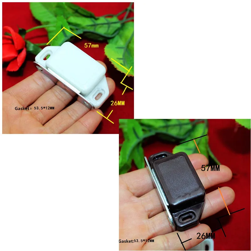 

Магнитные амортизаторы для шкафов, заслонки для кухонной двери с нажимом для открывания, буферы с винтами для оборудования, 57*26 мм, 20 наборов