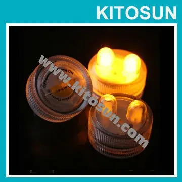 

FREE SHIPPING FACTORY SUPPLIRE 100pcs/pack LED DUAL YELLOW SUPER SUBMERSIBLE Wedding Party Light Outdoor Clear