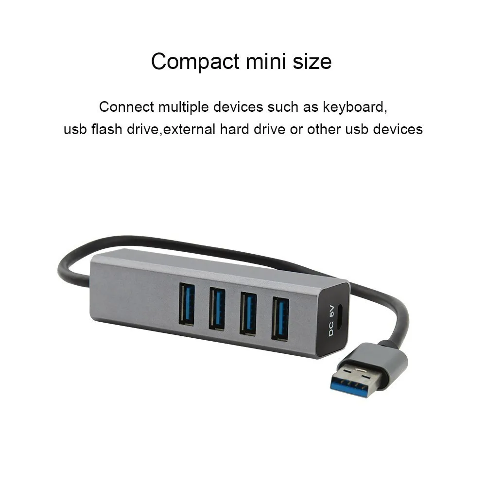 USB 3.0 Hub OTG Hub 4 Ports Micro USB Splitter Power Interface Multi USB3.0 Hubs Adapter For PC Huawei Mate 20 Pro P20 Pro