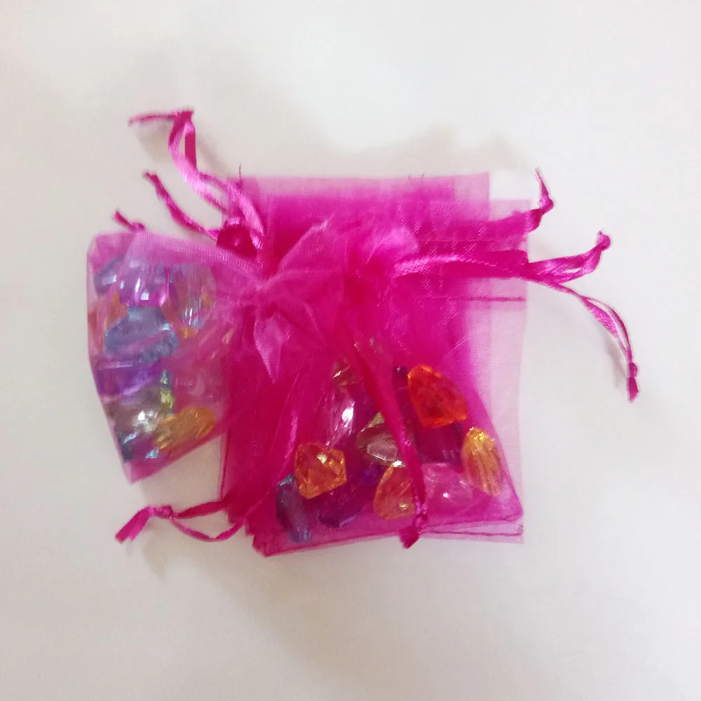 7x9cm Sacchetto di Organza 1000pcs Imballaggio Dei Monili di Visualizzazione Dei Monili Del Sacchetto Del Regalo Sacchetti Per La Cerimonia Nuziale Drawstring Bag Donna sacchetto di Immagazzinaggio di corsa