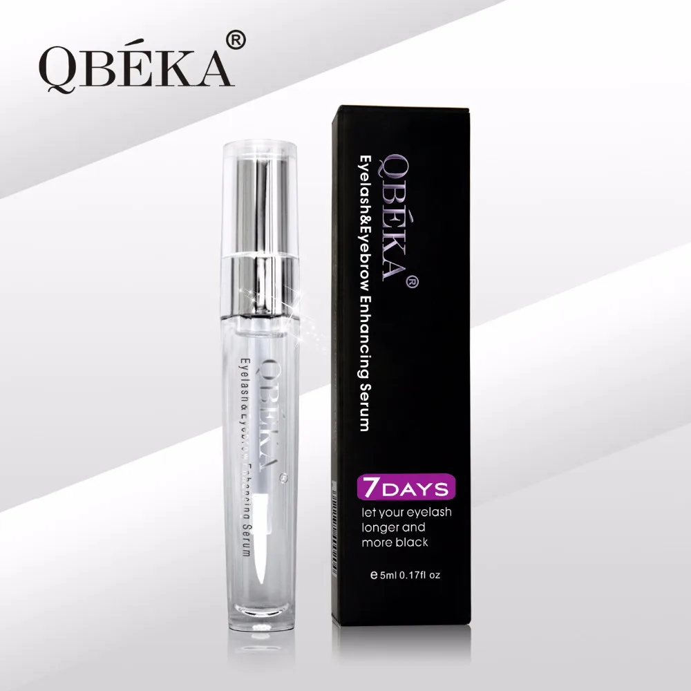 QBEKA Lashes Enhancing Liquid Eyelash Growth Serum Remedy Tips Longer Thicker Darker Eyelash Eyebrow Without Side Effect