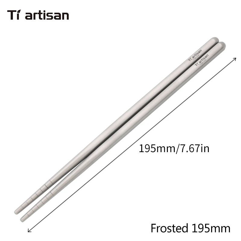 Tiartisan kitchen accessories Chinese Chopsticks Titanium Hollow Square Ultralight  Palillos Chinos Eco-friendly Tableware