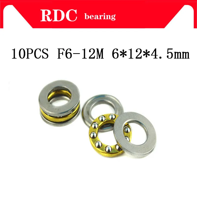 

Free Shipping 5/10pcs F6-12M Axial Ball High quality Thrust Bearing F6-12M 6mm x 12mm x 4.5mm F12-6 6 x 12 x 4.5 mm