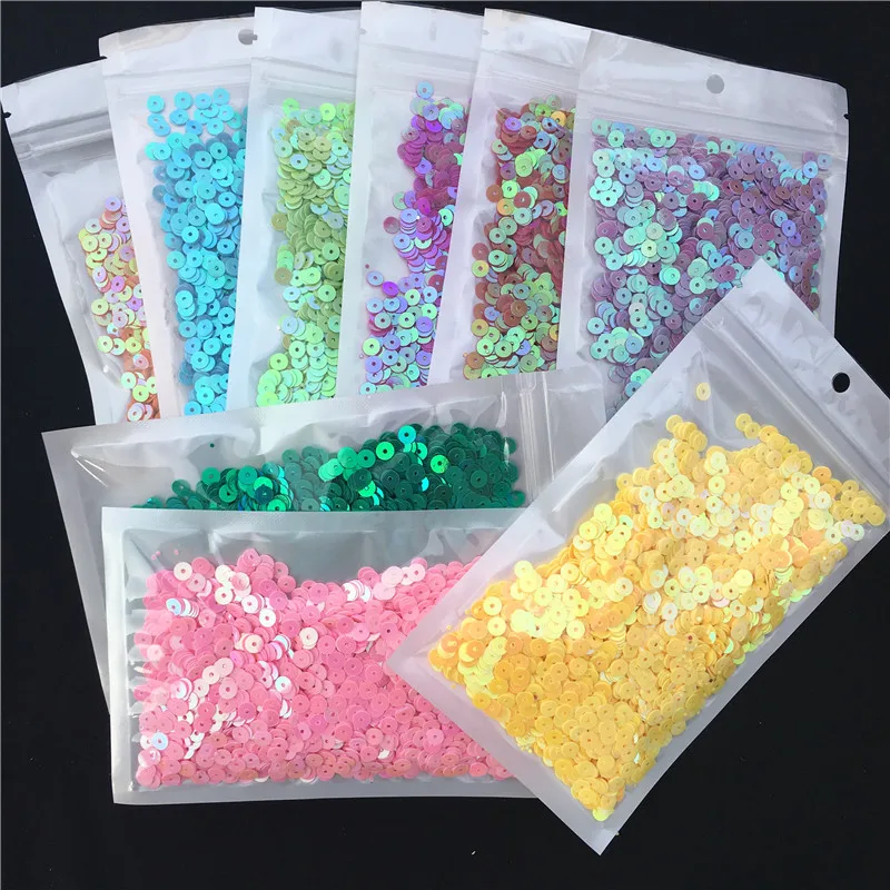 1000Pcs/Lot 5mm PVC Flat Round Loose Sequins Paillettes Sewing craft For Wedding Decoration, Women Clothing Embroidery Accessory