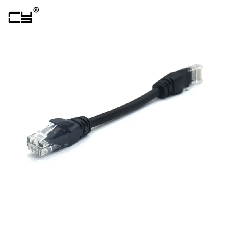 Black 10CM 15cm 20cm 30cm 50cm 1m 2m CAT5 CAT5e CAT6e UTP Ethernet Network Cable Male To Male RJ45 Patch LAN Short Cable 10CM