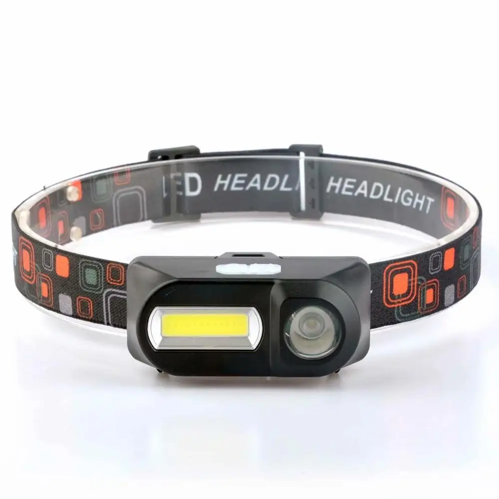 LED XPE（5W）+COB(3W) Rechargeable Headlight Bicycle Camping Working Headlamp Head Lamp Light