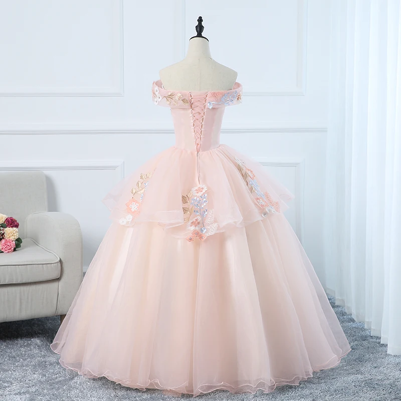 Robe de soirée couleur bonbon deux niveaux, en dentelle, robe de bal, épaules nues, col bateau, 2020, nouveauté