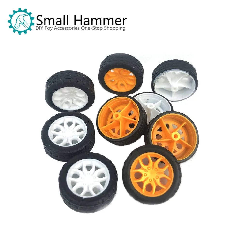 10pcs Diameter 30mm Tires Rubber Toy Car Wheel Part DIY model