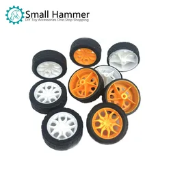 10pcs Diameter 30mm Tires Rubber Toy Car Wheel Part DIY model