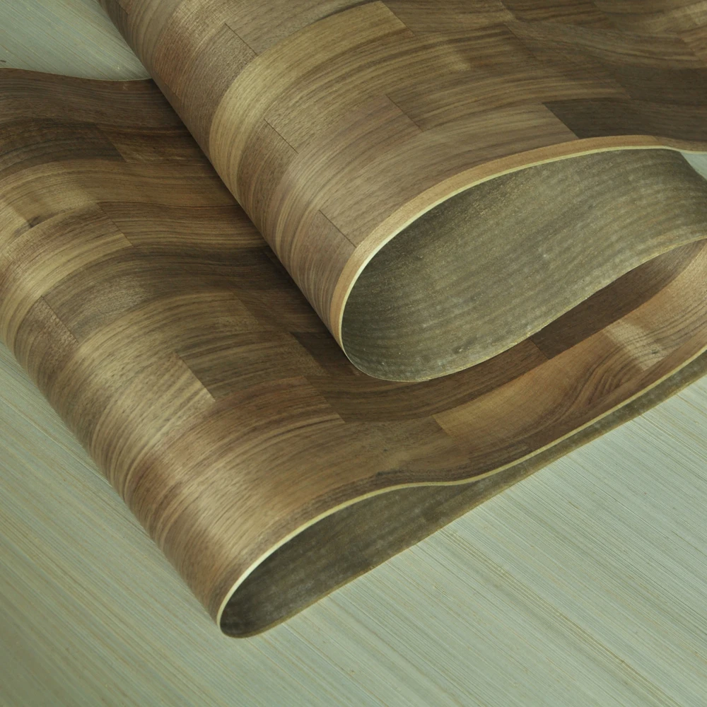 Natural Parquet Wood Veneer with Fleece Backer