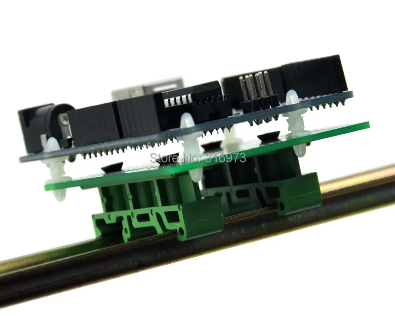 DIN Rail Mount Adapter/Prototipe PCB Kit untuk UNO / Mega 2560 Dll.