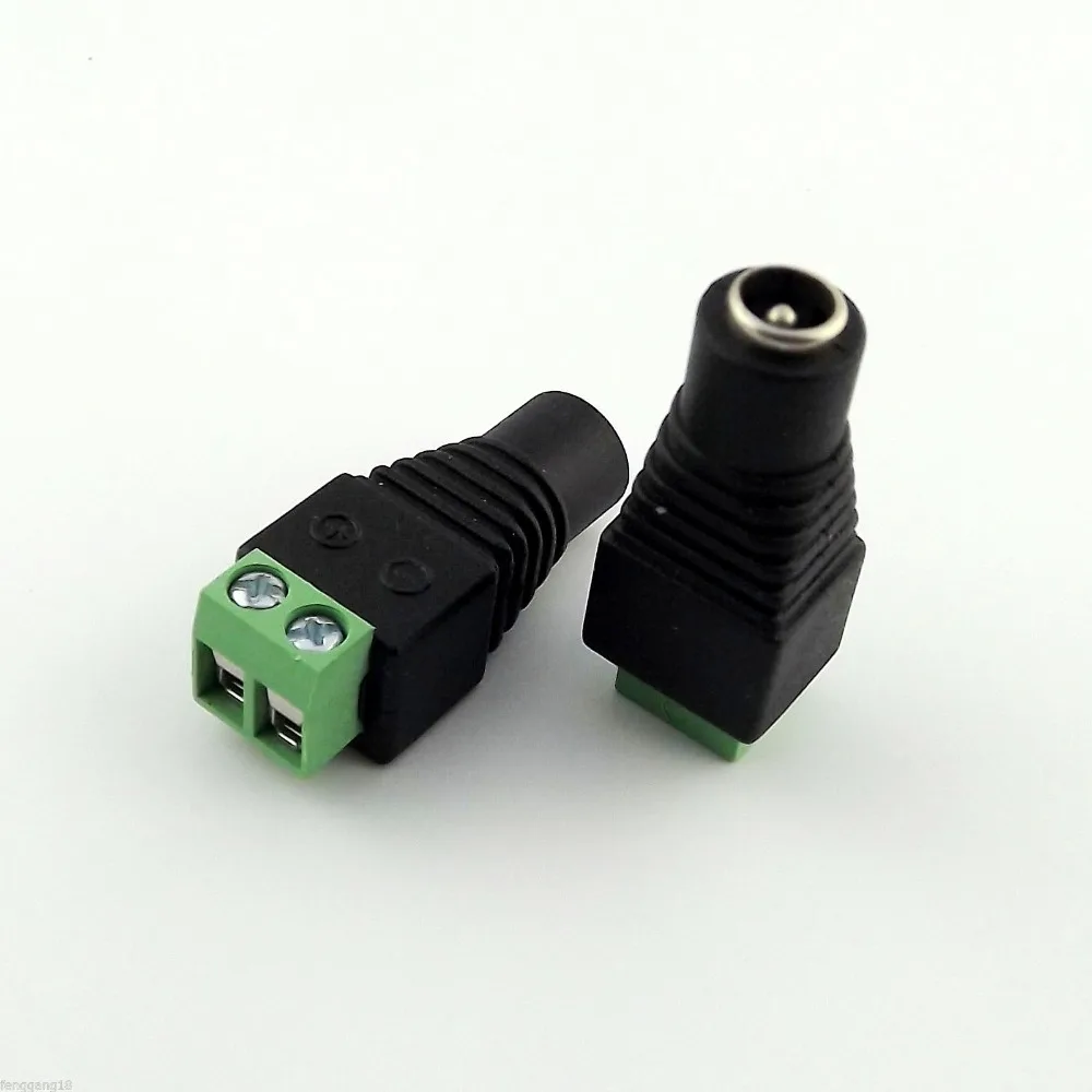 

5pcs 5.5mm x 2.5mm Female DC Power LED CCTV Video Balun Terminal Adapter Connector for Led CCTV Security Camera