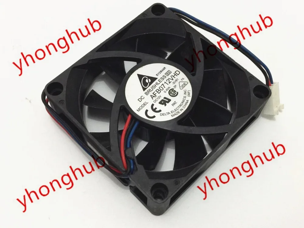 

Delta Electronics AFB0712VHD SV81 DC 12V 0.40A 3-Wire 70x70x20mm Server Cooling Fan