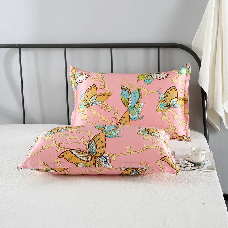 

114073002 mulberry silk double side printed Silk Pillowcase size 48*74cm good quality pillowcases