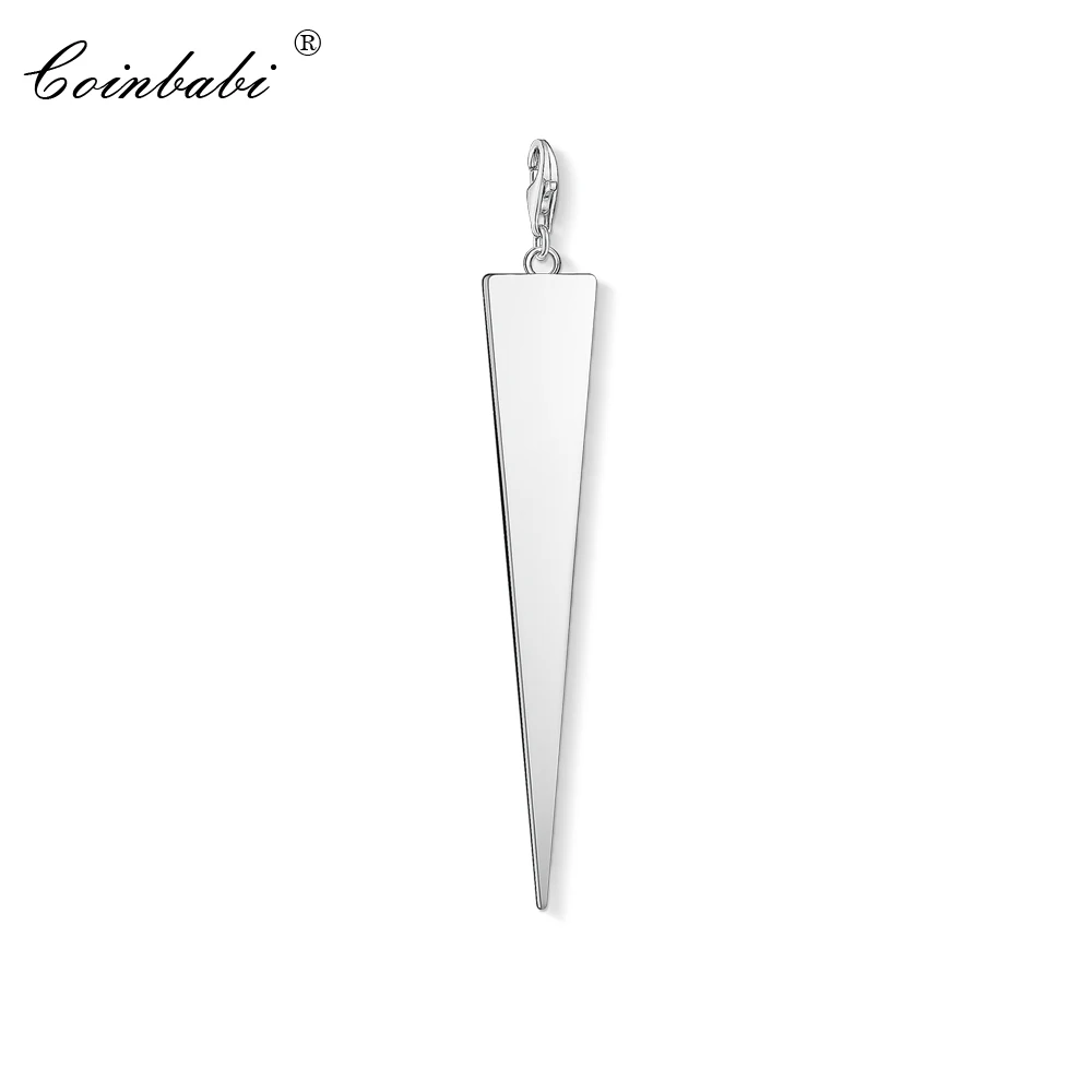 Charm Pendant Triangle Silve,2018 Fashion Jewelry Trendy Style 925 Sterling Silver Gift For Women Men Fit Bracelet Necklace