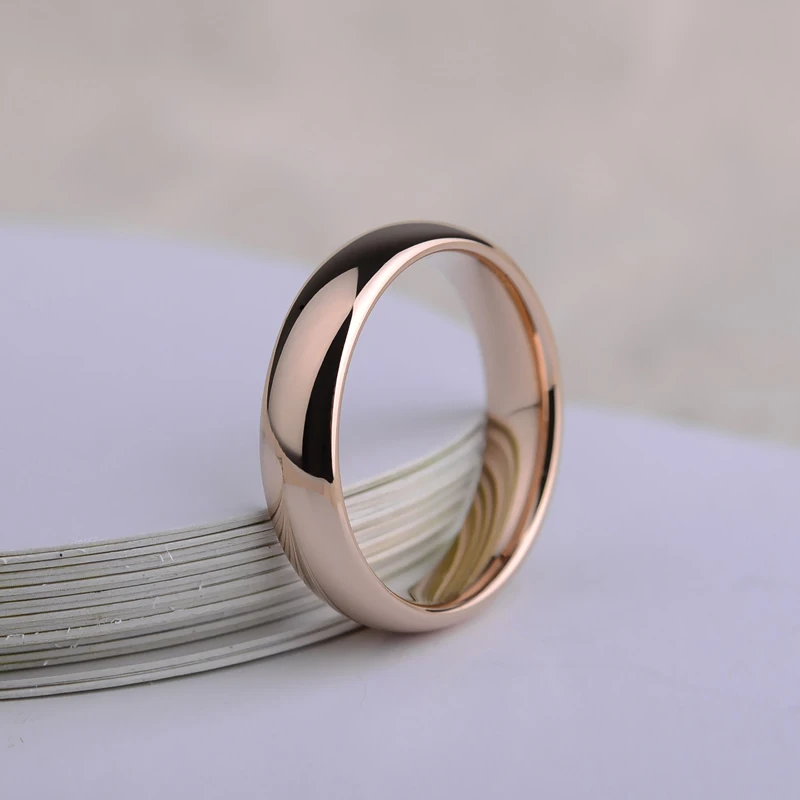 2mm 4mm 6mm 8mm Width Rose Gold Tungsten Wedding Rings for Man Woman High Polished Comfort Fit Size 4-13 Engraving