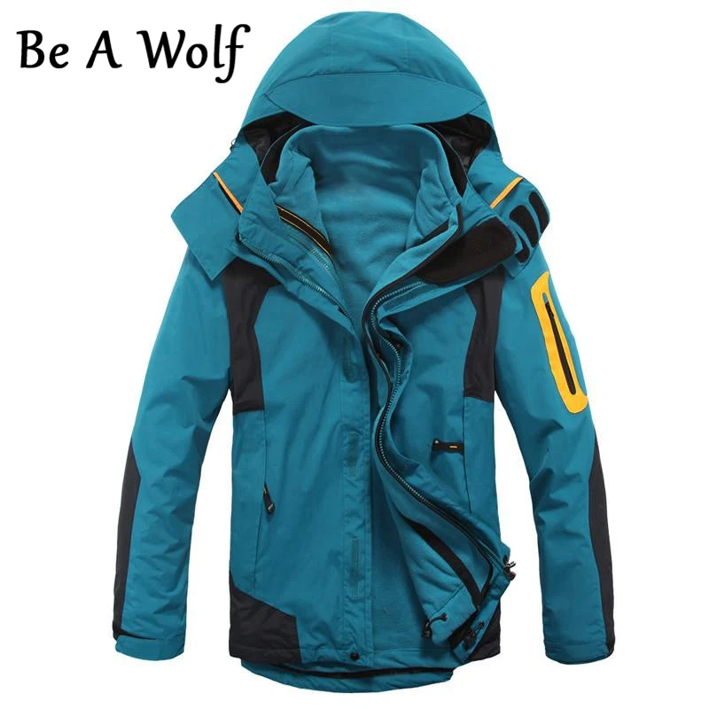 

Be A Wolf Hunting Jacket Men's Inner Fleece Hunting Jackets Waterproof Outdoor Sports Warm Coat Hunting Coats Jackets