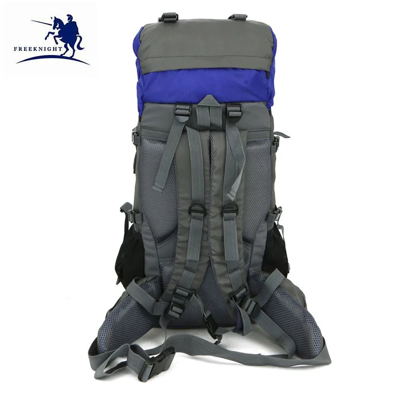 Hot 60L Nylon Oxford Climbing Hiking Backpack Waterproof Quality Camping Mountaineering Backpacks  Men Women Outdoor Sports Bags