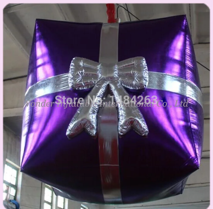 

2014 hot sell christmas decoration inflatable gift box ,inflatable ball for event/party/wedding