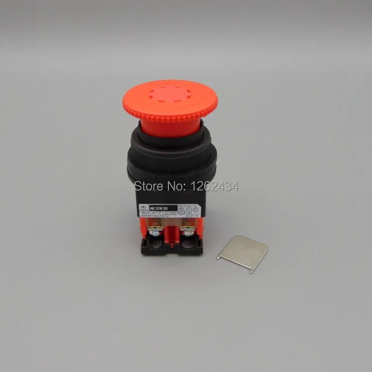 mushroom head emergency stop button switch AR30VOR self-locking button(Mounting aperture:30mm)