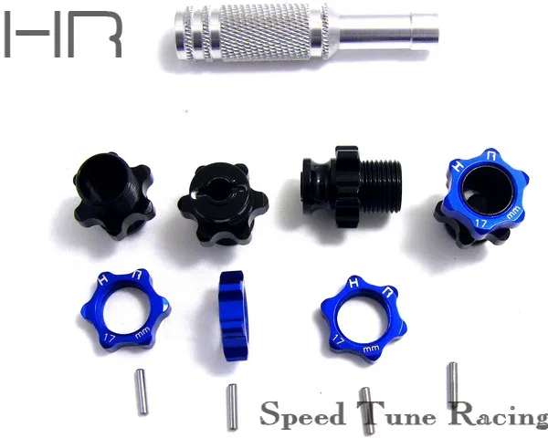 

HR Light Weight 6061-T6 Aluminum 17mm Hex Wheel Hubs for 1/10 Traxxas 4x4 models