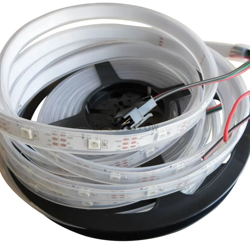 

5mX Individual addressable SK6812 60LED/m 60pixels/m 5050SMD RGB digital LED strip White/black PCB available