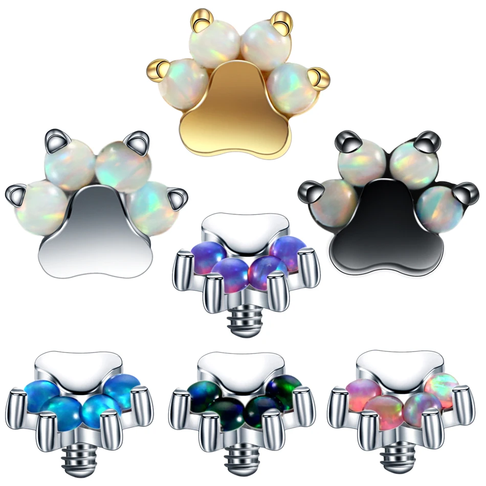 1 Piece Top/Base Micro Dermal Piercing Tops Inner 16G Flower Skin Diver Base Sexy Hide-it Skin Piercing Base Steel Body Jewelry