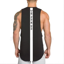 Brand NO PAIN NO GAIN clothes bodybuilding stringer gyms tank top men fitness muscle singlet cotton sleeveless shirt muscle vest