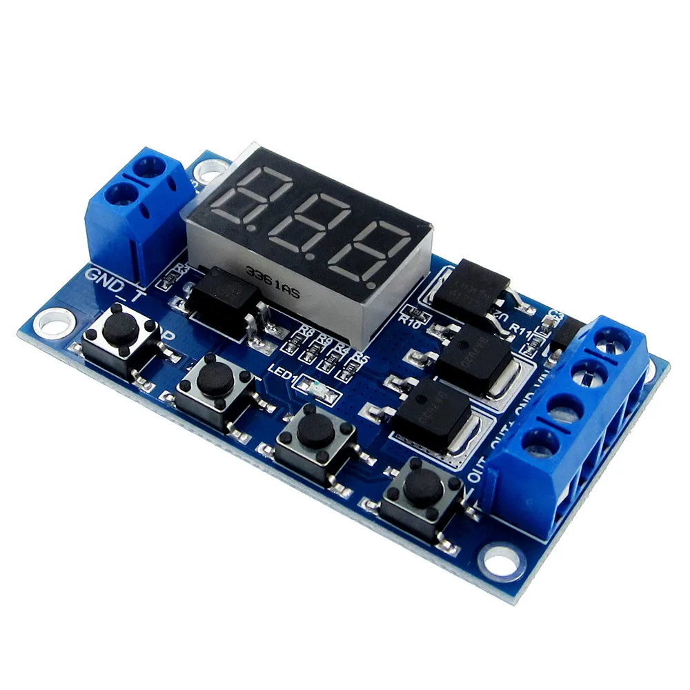 10PCS Trigger Cycle Timer Delay Switch 12 24V Circuit Board Dual MOS Tube Control Module