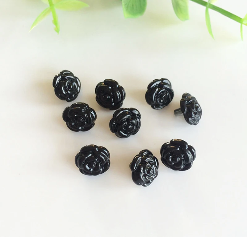 9.5mm Painting Rose Flower Bracelet Rivet Cap Stud For Shoe Bag Hat Jeans Belt Wallet Leather Craft Chocker Garment Accessories