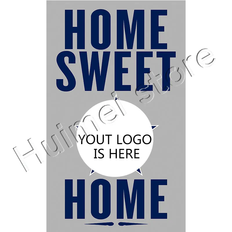 custom home sweet home any sport logo or brand logo any color top design custom polyester flag banner