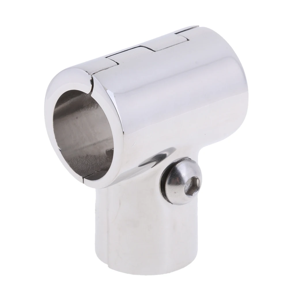 Heavy Duty 316 SS Boat Hand Rail Fitting- 90 Degree T/Tee Hinged/Split for 1 inch Tube