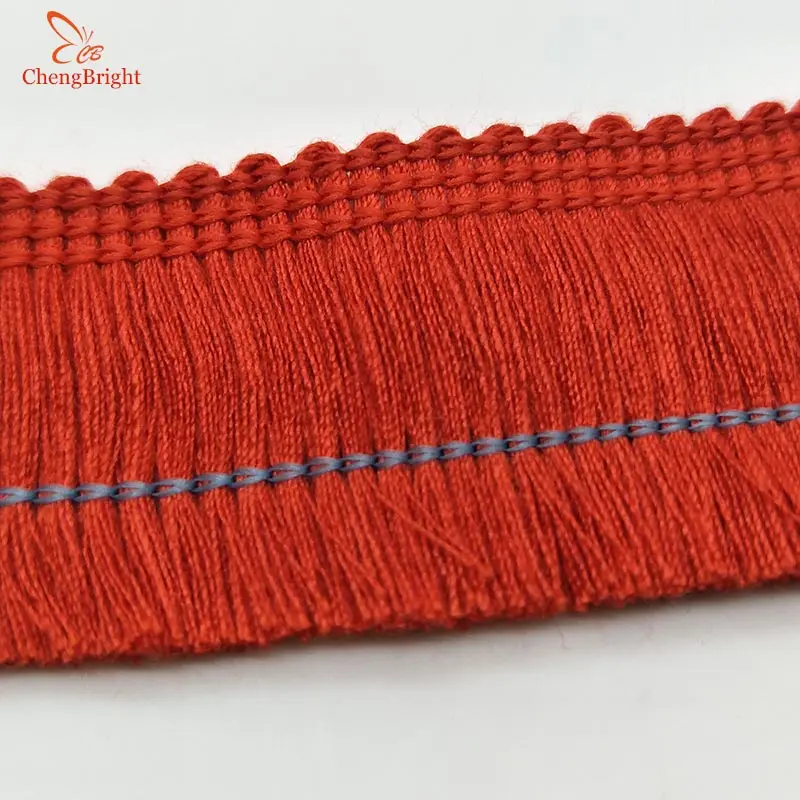 CHENGBRIGHT 100Yard 2.5CM width Lace Fringe Trim Tassel Fringe Trimming For Diy Latin Dress Stage Clothes Accessorie Lace Ribbon