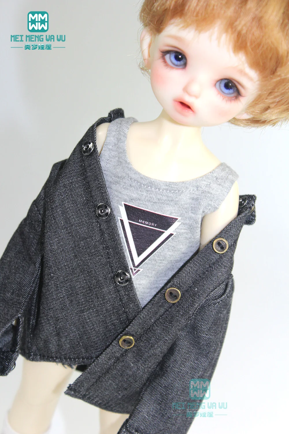 

BJD accessories for 27cm-30cm 1/6 BJD YOSD doll clothes fashion Printed shirt Vest, shorts