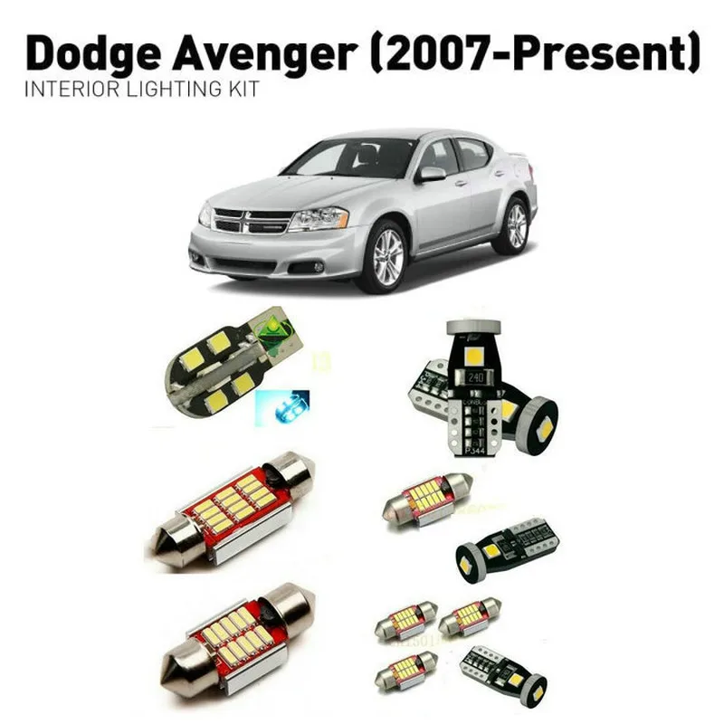 

Led interior lights For Dodge avenger 2007+ 7pc Led Lights For Cars lighting kit automotive bulbs Canbus