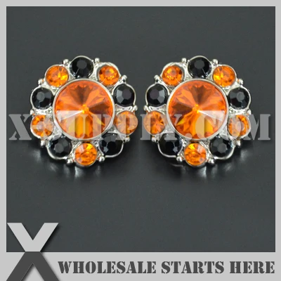 Color Option: RB1006AM #35~#51 Christmas/Halloween/Flag Acrylic Rhinestone Button