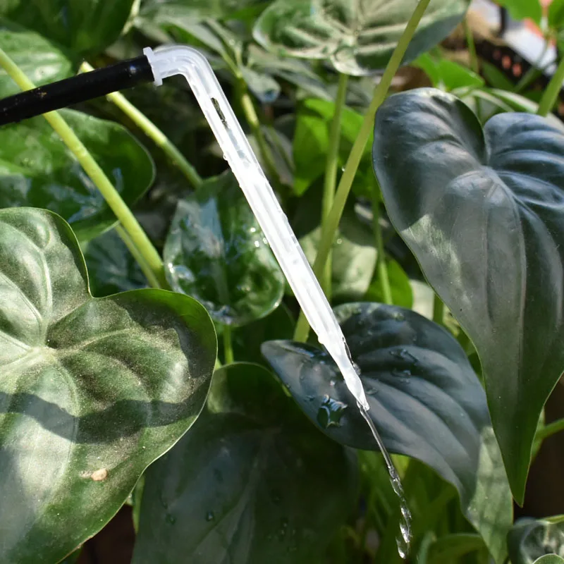 Greenhouse Irrigation, Dropper, Drip Emitter, Curvo, Transparente, Branco, 4mm, 7mm, 25pcs