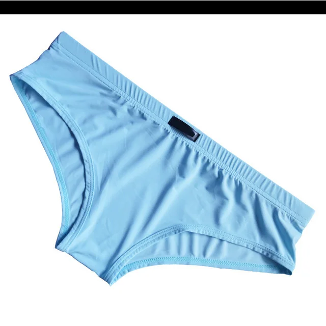 one piece seamless underwear male underwear briefs waist translucent silk silk slip