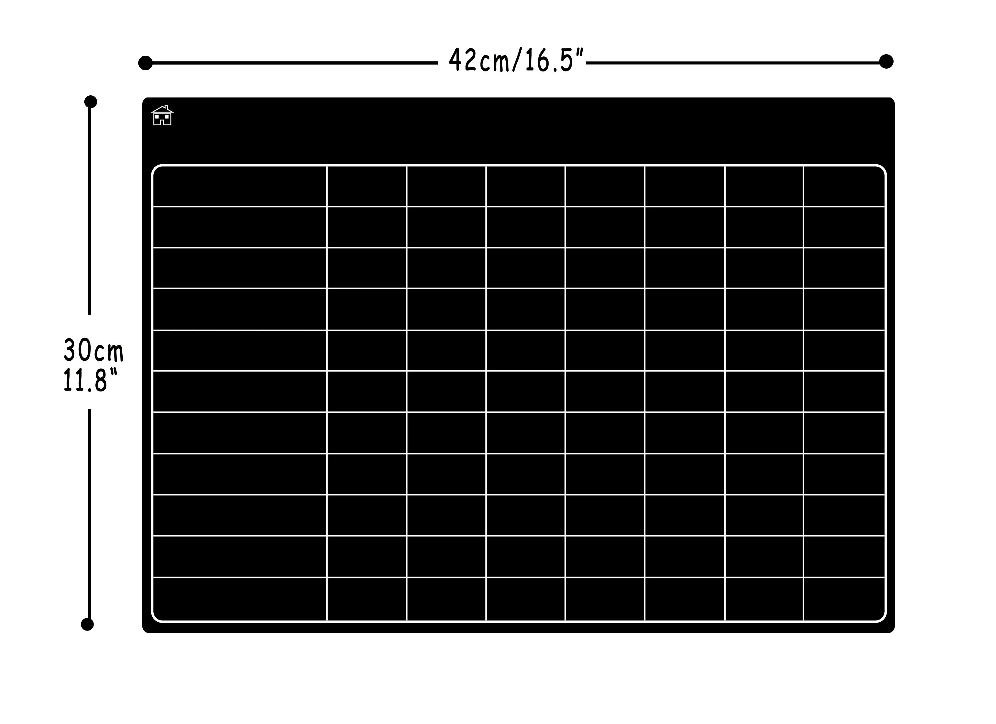 Hivillexun magnetische Trocken lösch kalender platte für Kühlschrank 16.5 \'\'x 11.8\'\' monatlich & wöchentlich magnetische Whiteboard Planer Board groß