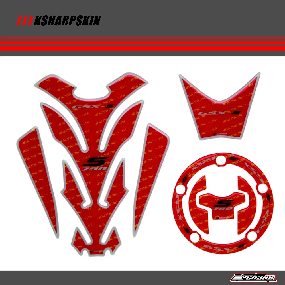 3D ADESIVI Sticker Decal Emblem Protection Tank Pad Cas Cap Fit SUZUKI GSX-S750 GSXS750 GSX S750