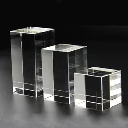 Wholesale Blank 3D Laser Engraving K9 Shining Crystal Block Cube for Birthday Gifts