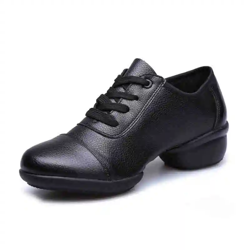 Sneakers Samba Dance Shoes Leather Cloth New Ladies Modern Dance Shoes Breathable Soft Bottom Women Shoes Low Square Cowboy