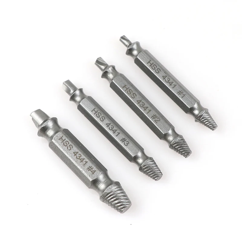 5pcs Danneggiato Screw Extractor Bit Punta Del Trapano Set di Guida Bullone Della Vite Prigioniera Extractor Hss Autocentrante Vite di Rimozione Boren Strumento di Facile fuori