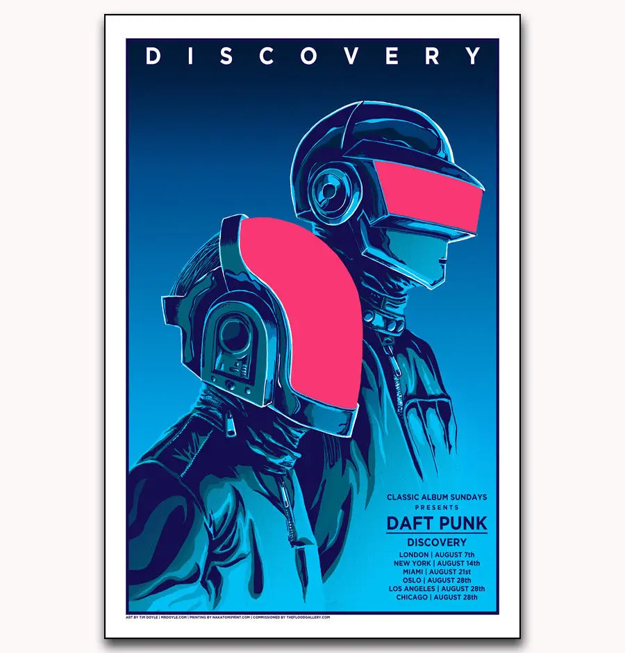 Популярная новинка Daft Punk The Weeknd Starboy Rap Hip-Silk художественный плакат Наклейка на стену украшение подарок