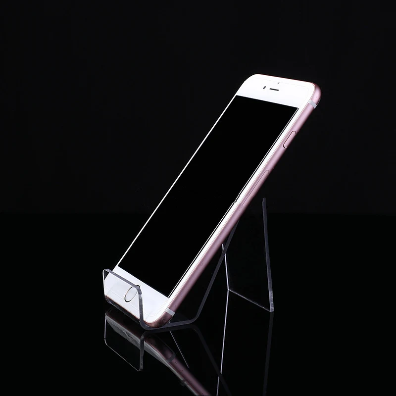 Universal Acrylic Mobile Cell Phone Holder Display Stand For Phone With PriceTag Label Storage rack F20173547