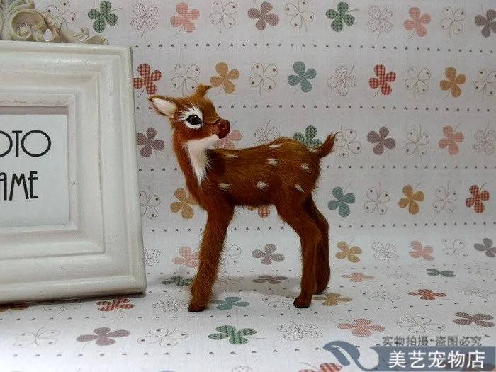 

small cute simulation deer toy imitate deer model decoration gift about 10x6x12cm