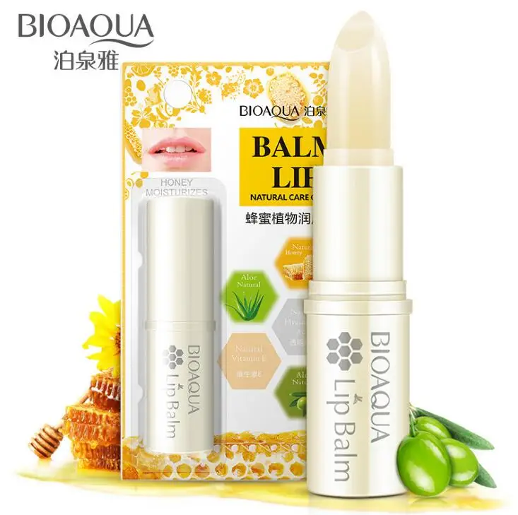 

1pc Pure Natural Honey Plant Lip Balm Skin Care Hyaluronic acid Lip Balm Lipstick Moisturizing Long-lasting Lip Lines