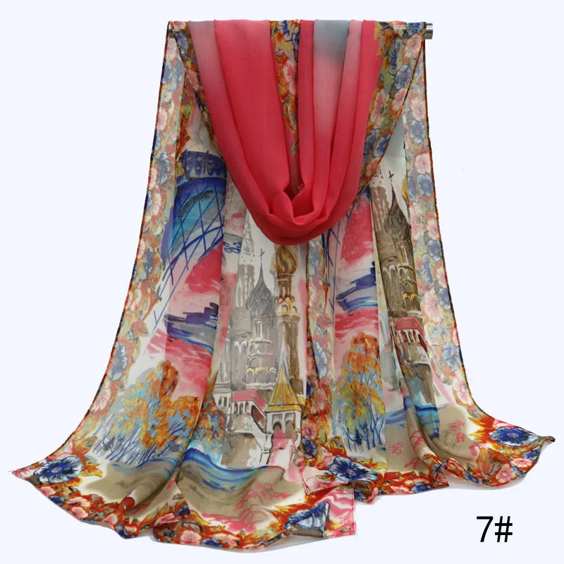 Chiffon fashionable Scarf summer shawls and Shawl for womens wrap Hijab cape female big scarves snood sciarpa stoles scarfs silk